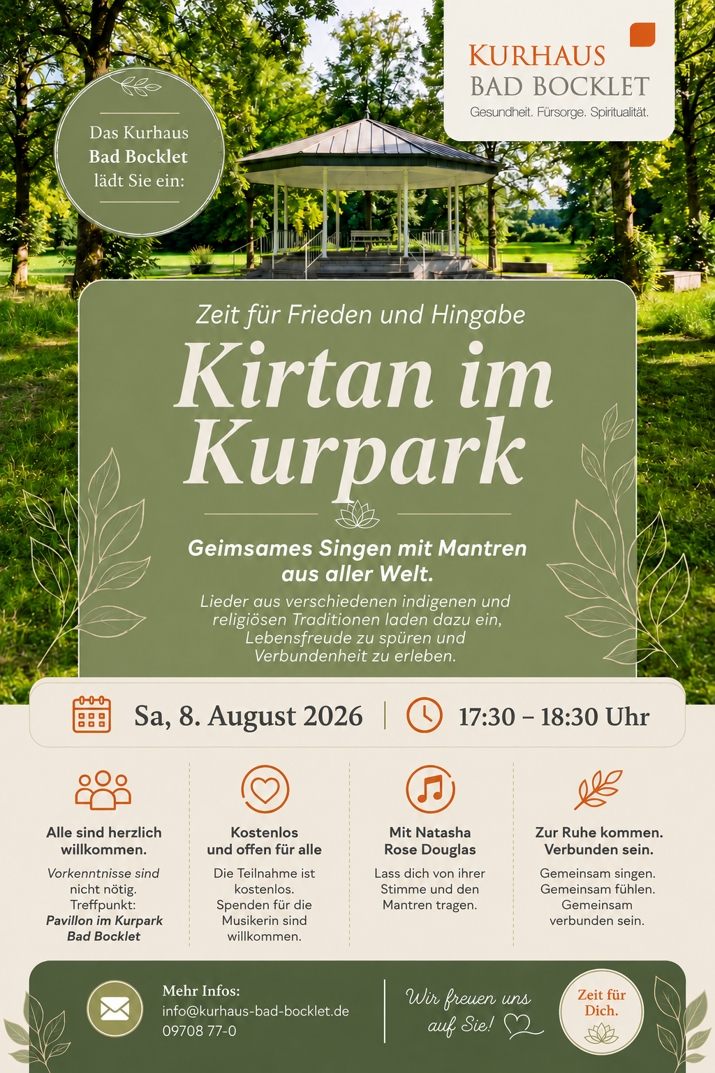 Kirtan im Kurpark, Mit Natasha Rose Douglas