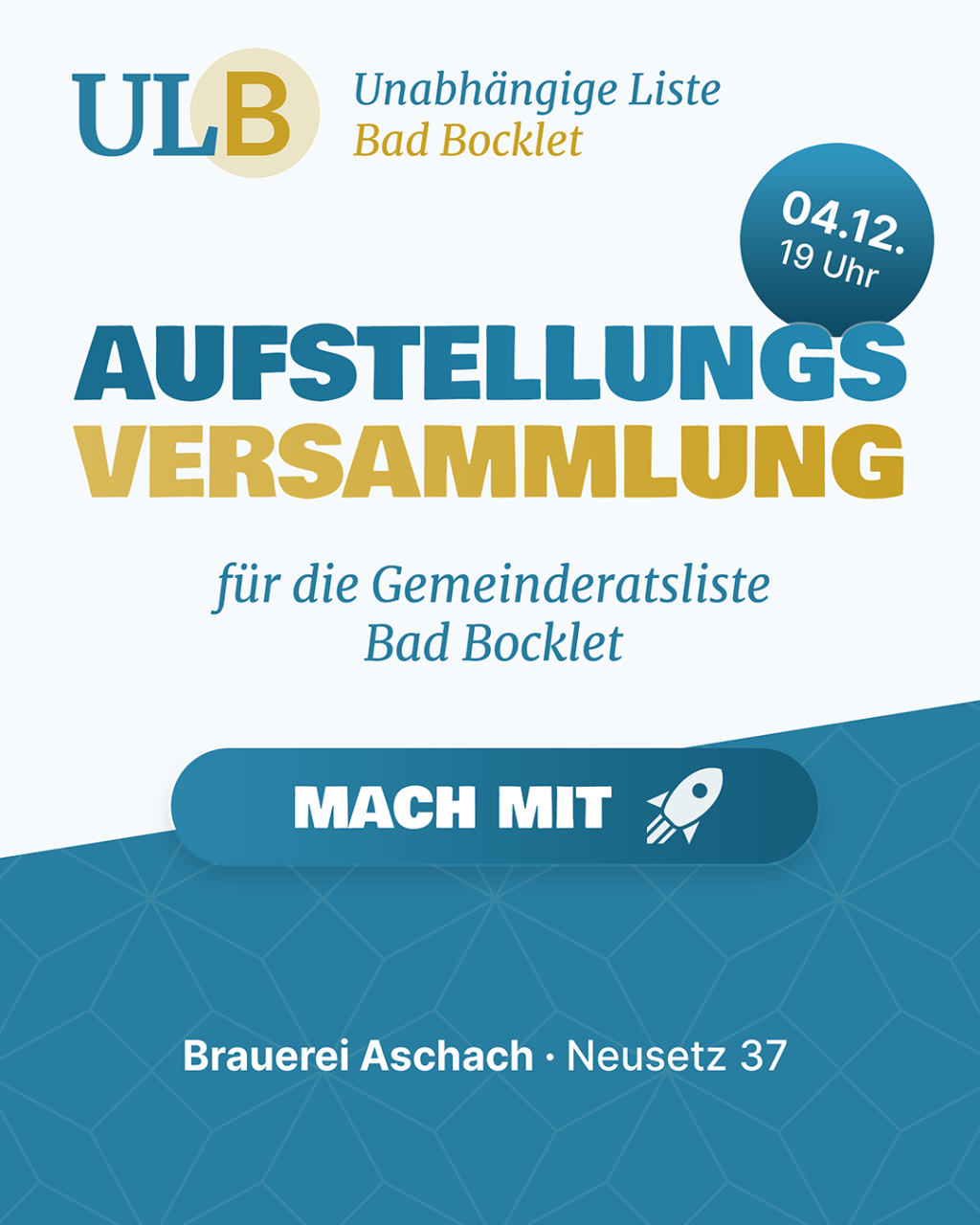 Aufstellungsversammlung der ULB